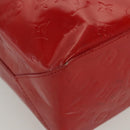 LOUIS VUITTON Monogram Vernis Reade MM Hand Bag Red Rouge M91086 LV Auth 139473-15