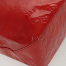 LOUIS VUITTON Monogram Vernis Reade MM Hand Bag Red Rouge M91086 LV Auth 139473-17