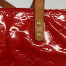 LOUIS VUITTON Monogram Vernis Reade MM Hand Bag Red Rouge M91086 LV Auth 139473-10