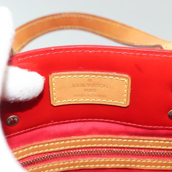 LOUIS VUITTON Monogram Vernis Reade MM Hand Bag Red Rouge M91086 LV Auth 139473