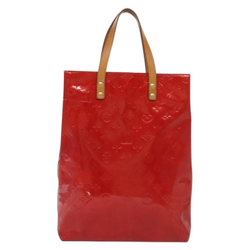 LOUIS VUITTON Monogram Vernis Reade MM Hand Bag Red Rouge M91086 LV Auth 139473 - 0