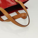 LOUIS VUITTON Monogram Vernis Reade MM Hand Bag Red Rouge M91086 LV Auth 139473-8