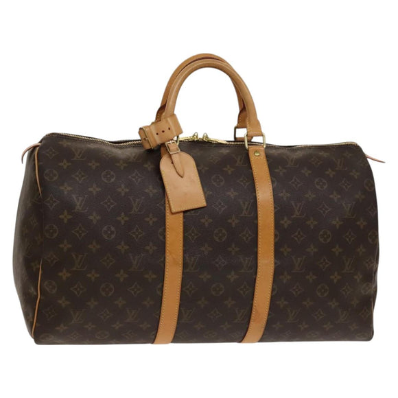 LOUIS VUITTON Monogram Keepall 50 Boston Bag M41426 LV Auth 139476