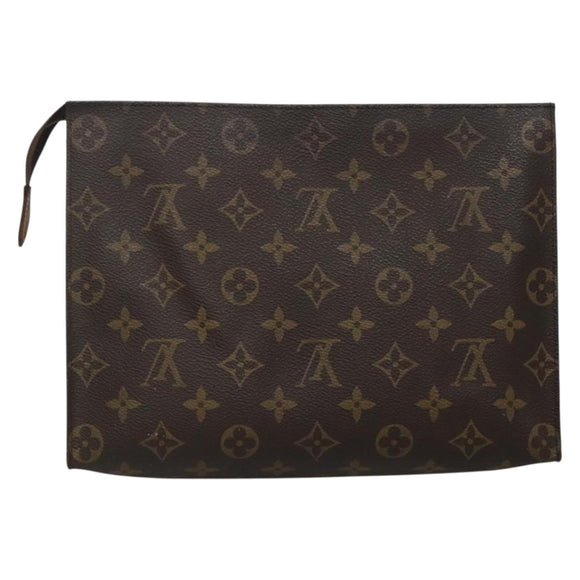 LOUIS VUITTON Monogram Poche Toilette 26 Pouch M47542 LV Auth 139481