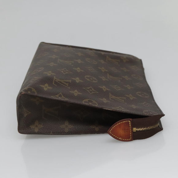 LOUIS VUITTON Monogram Poche Toilette 26 Pouch M47542 LV Auth 139481