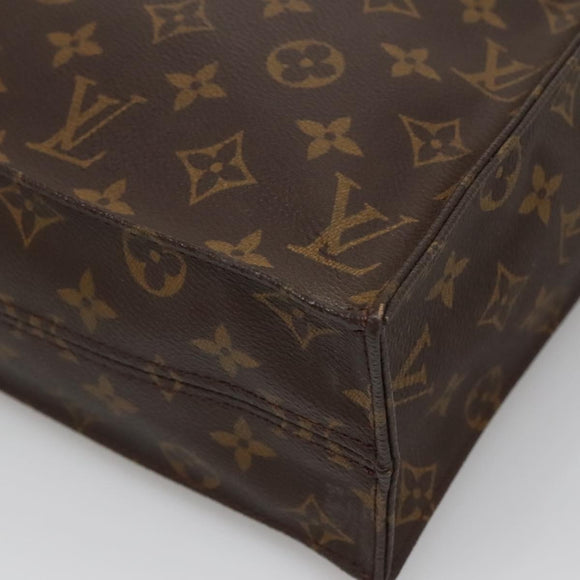 LOUIS VUITTON Monogram Sac Plat Hand Bag M51140 LV Auth 139486
