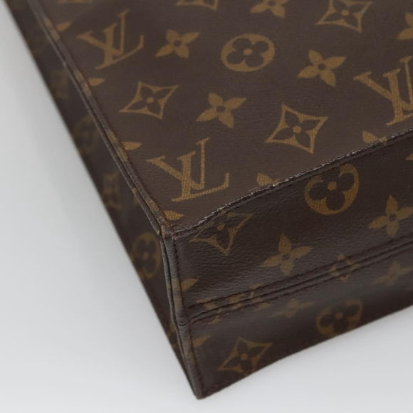 LOUIS VUITTON Monogram Sac Plat Hand Bag M51140 LV Auth 139486