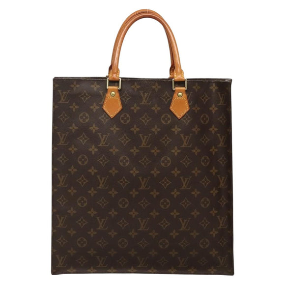 LOUIS VUITTON Monogram Sac Plat Hand Bag M51140 LV Auth 139486
