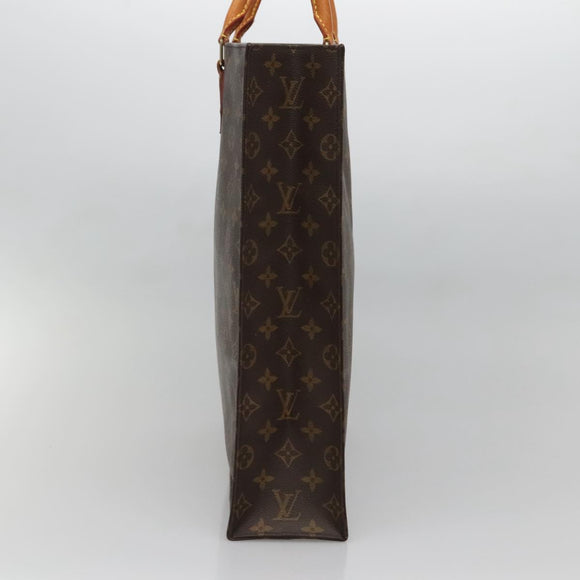 LOUIS VUITTON Monogram Sac Plat Hand Bag M51140 LV Auth 139486