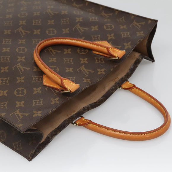 LOUIS VUITTON Monogram Sac Plat Hand Bag M51140 LV Auth 139486