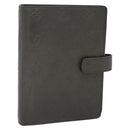 LOUIS VUITTON Monogram Mat Agenda MM Day Planner Cover Gray R20925 Auth 139494-1