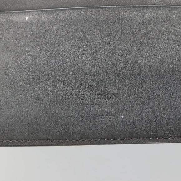 LOUIS VUITTON Monogram Mat Agenda MM Day Planner Cover Gray R20925 Auth 139494