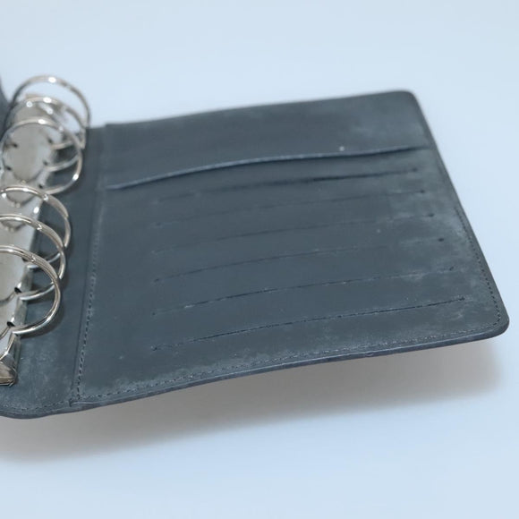 LOUIS VUITTON Monogram Mat Agenda MM Day Planner Cover Gray R20925 Auth 139494