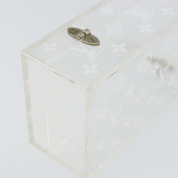 LOUIS VUITTON Monogram Clear Box Jewelry Box plastic Clear LV Auth 139495