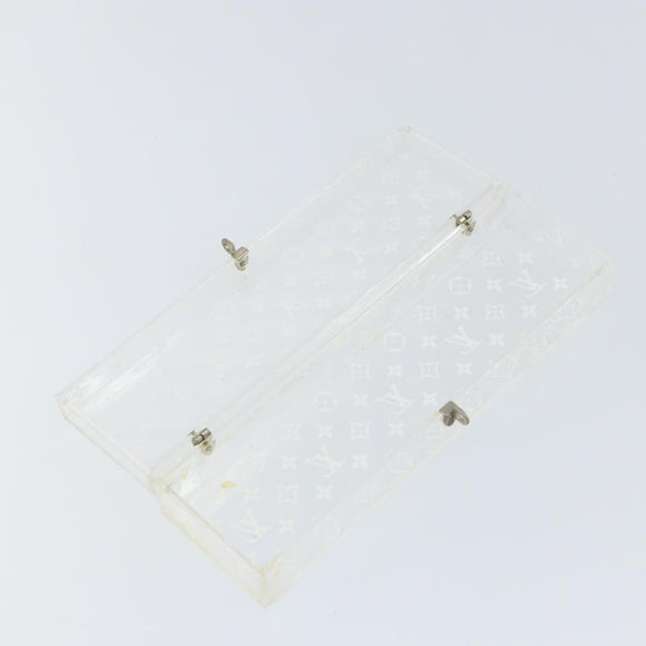 LOUIS VUITTON Monogram Clear Box Jewelry Box plastic Clear LV Auth 139495