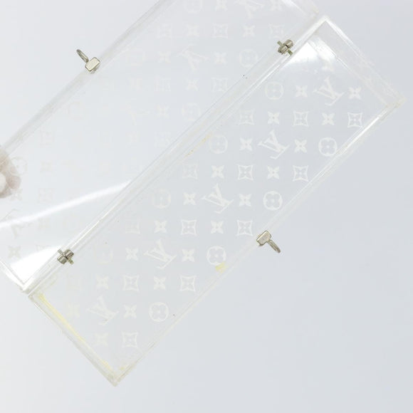 LOUIS VUITTON Monogram Clear Box Jewelry Box plastic Clear LV Auth 139495