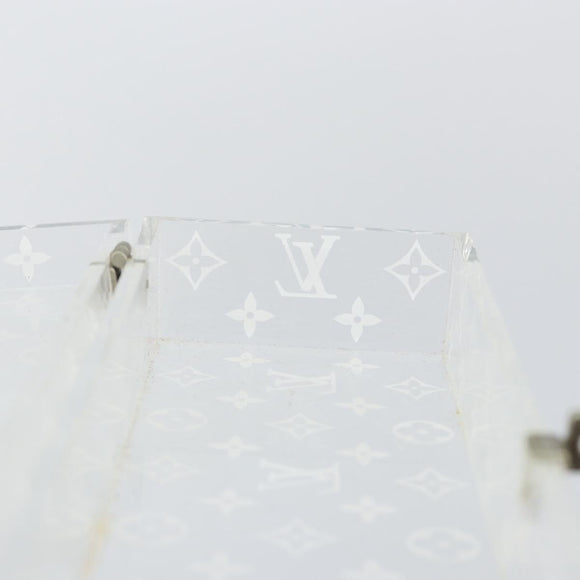LOUIS VUITTON Monogram Clear Box Jewelry Box plastic Clear LV Auth 139495