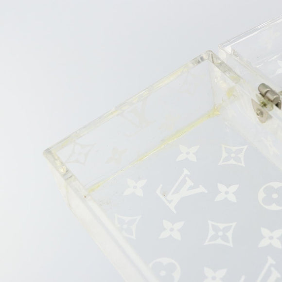 LOUIS VUITTON Monogram Clear Box Jewelry Box plastic Clear LV Auth 139495