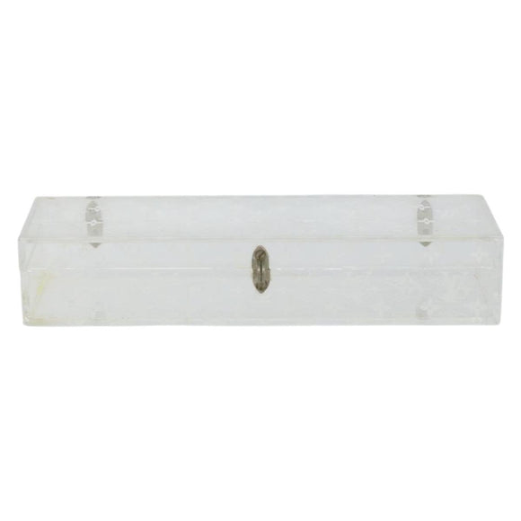 LOUIS VUITTON Monogram Clear Box Jewelry Box plastic Clear LV Auth 139495