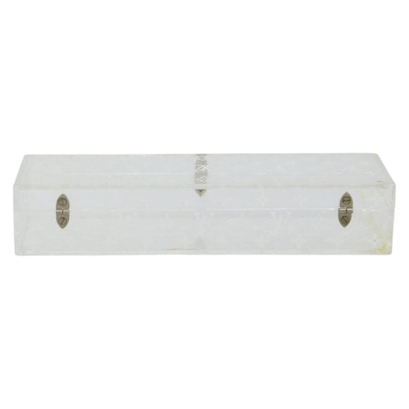 LOUIS VUITTON Monogram Clear Box Jewelry Box plastic Clear LV Auth 139495