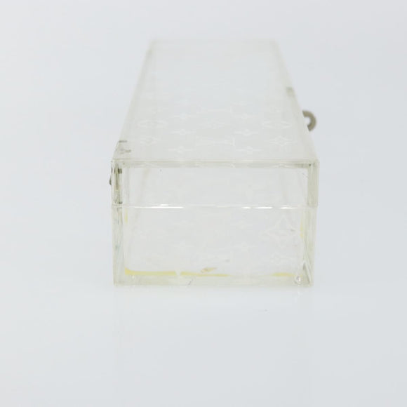 LOUIS VUITTON Monogram Clear Box Jewelry Box plastic Clear LV Auth 139495