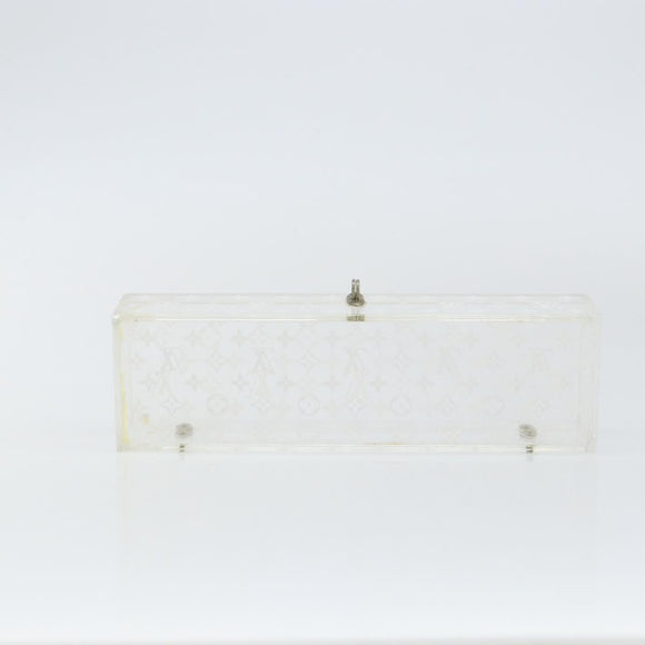 LOUIS VUITTON Monogram Clear Box Jewelry Box plastic Clear LV Auth 139495