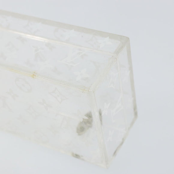 LOUIS VUITTON Monogram Clear Box Jewelry Box plastic Clear LV Auth 139495