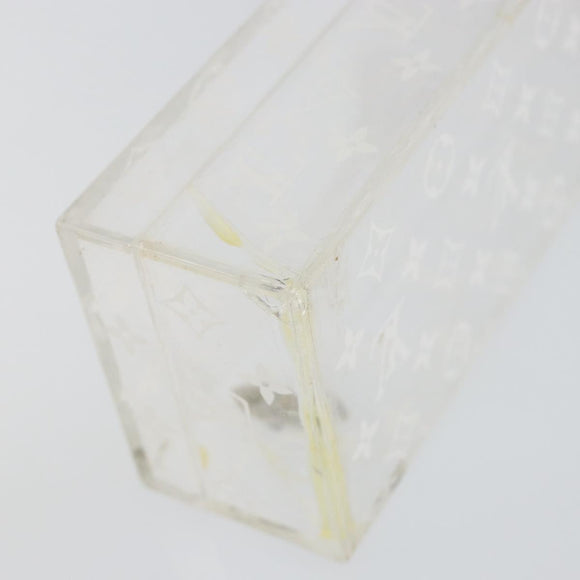 LOUIS VUITTON Monogram Clear Box Jewelry Box plastic Clear LV Auth 139495