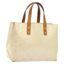 LOUIS VUITTON Monogram Vernis Reade PM Hand Bag Perle M91336 LV Auth 139500-1