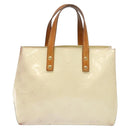 LOUIS VUITTON Monogram Vernis Reade PM Hand Bag Perle M91336 LV Auth 139500-13