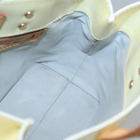 LOUIS VUITTON Monogram Vernis Reade PM Hand Bag Perle M91336 LV Auth 139501