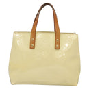 LOUIS VUITTON Monogram Vernis Reade PM Hand Bag Perle M91336 LV Auth 139501-13