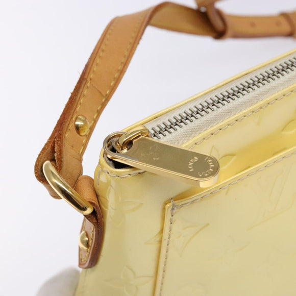 LOUIS VUITTON Monogram Vernis Minna Street Shoulder Bag Perle M91509 Auth 139504