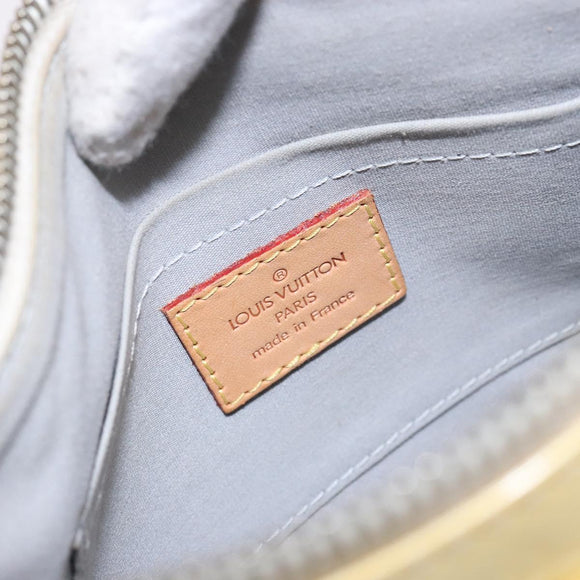 LOUIS VUITTON Monogram Vernis Minna Street Shoulder Bag Perle M91509 Auth 139504