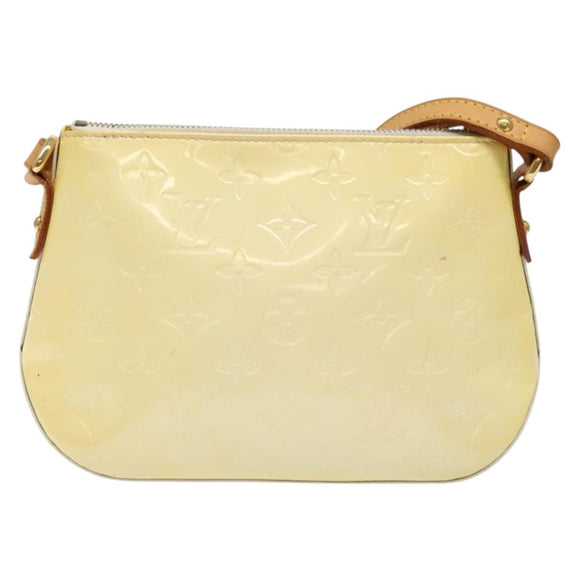 LOUIS VUITTON Monogram Vernis Minna Street Shoulder Bag Perle M91509 Auth 139504