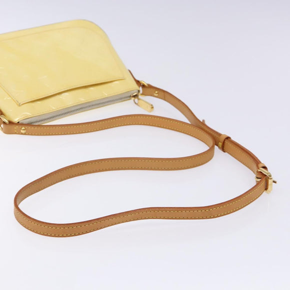 LOUIS VUITTON Monogram Vernis Minna Street Shoulder Bag Perle M91509 Auth 139504