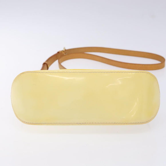 LOUIS VUITTON Monogram Vernis Minna Street Shoulder Bag Perle M91509 Auth 139504