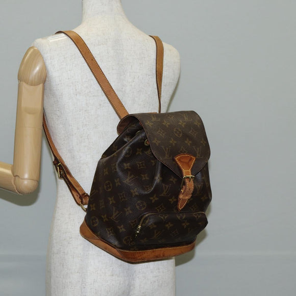 LOUIS VUITTON Monogram Montsouris MM Backpack M51136 LV Auth 139512