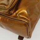 GUCCI Bamboo Backpack Patent leather Outlet Gold 003 1705 0030 Auth 139519-15