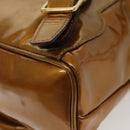 GUCCI Bamboo Backpack Patent leather Outlet Gold 003 1705 0030 Auth 139519-17