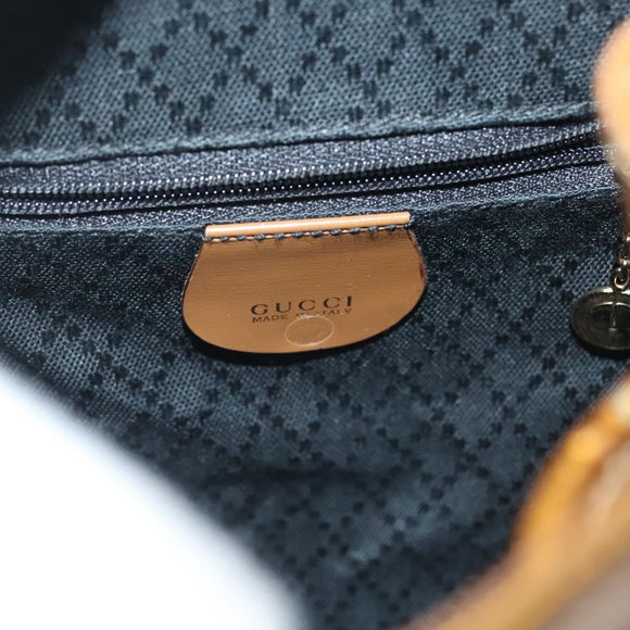 GUCCI Bamboo Backpack Patent leather Outlet Gold 003 1705 0030 Auth 139519