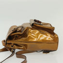 GUCCI Bamboo Backpack Patent leather Outlet Gold 003 1705 0030 Auth 139519-5