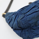 PRADA Accessory Pouch Nylon Blue Gold Auth 139522-13