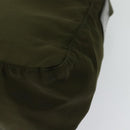 PRADA Shoulder Bag Nylon Khaki Silver Auth 139526-13