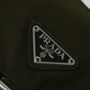 PRADA Shoulder Bag Nylon Khaki Silver Auth 139526-14