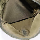 PRADA Shoulder Bag Nylon Khaki Silver Auth 139526-21