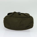 PRADA Shoulder Bag Nylon Khaki Silver Auth 139526-9