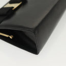 Salvatore Ferragamo Chain Vala Shoulder Bag Leather Black Gold Auth 139529-10