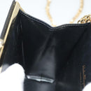 Salvatore Ferragamo Chain Vala Shoulder Bag Leather Black Gold Auth 139529-18