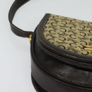 CELINE C Sulky Shoulder Bag Canvas Beige Gold Auth 139534-9